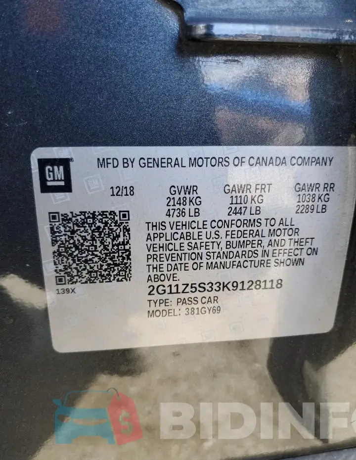 2G11Z5S33K9128118 Photo# 13