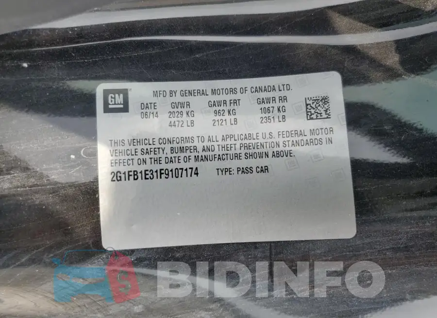 2G1FB1E31F9107174 Photo# 13