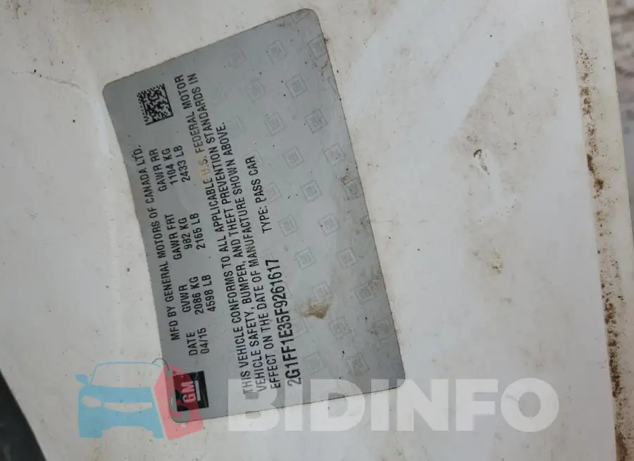 2G1FF1E35F9261617 Photo# 12
