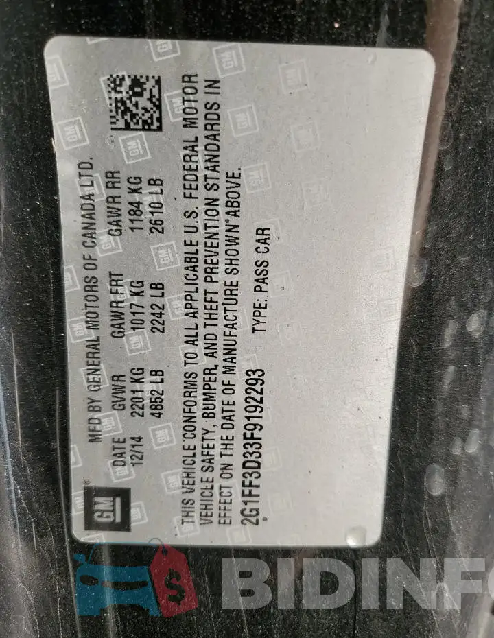 2G1FF3D33F9192293 Photo# 12