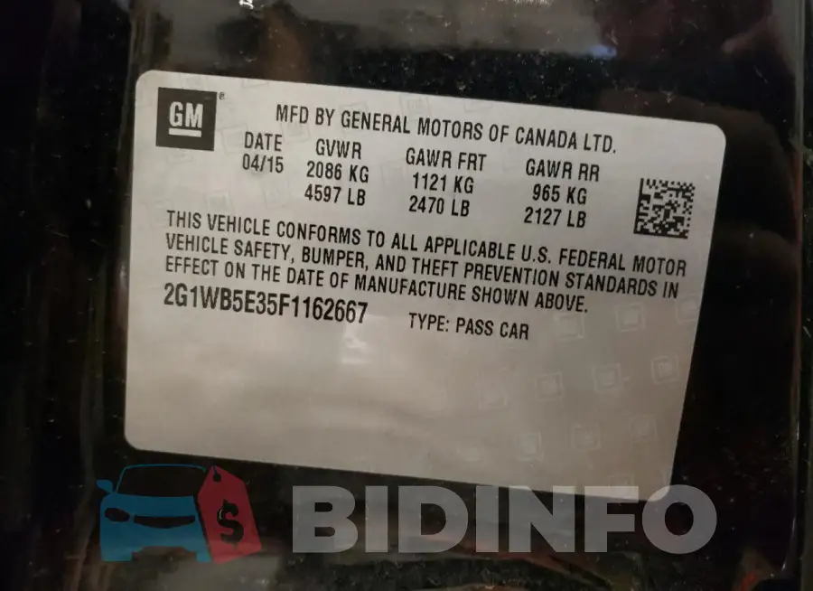 2G1WB5E35F1162667 Photo# 12