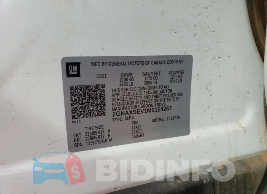 2GNAXSEV1M6154267 Photo# 13