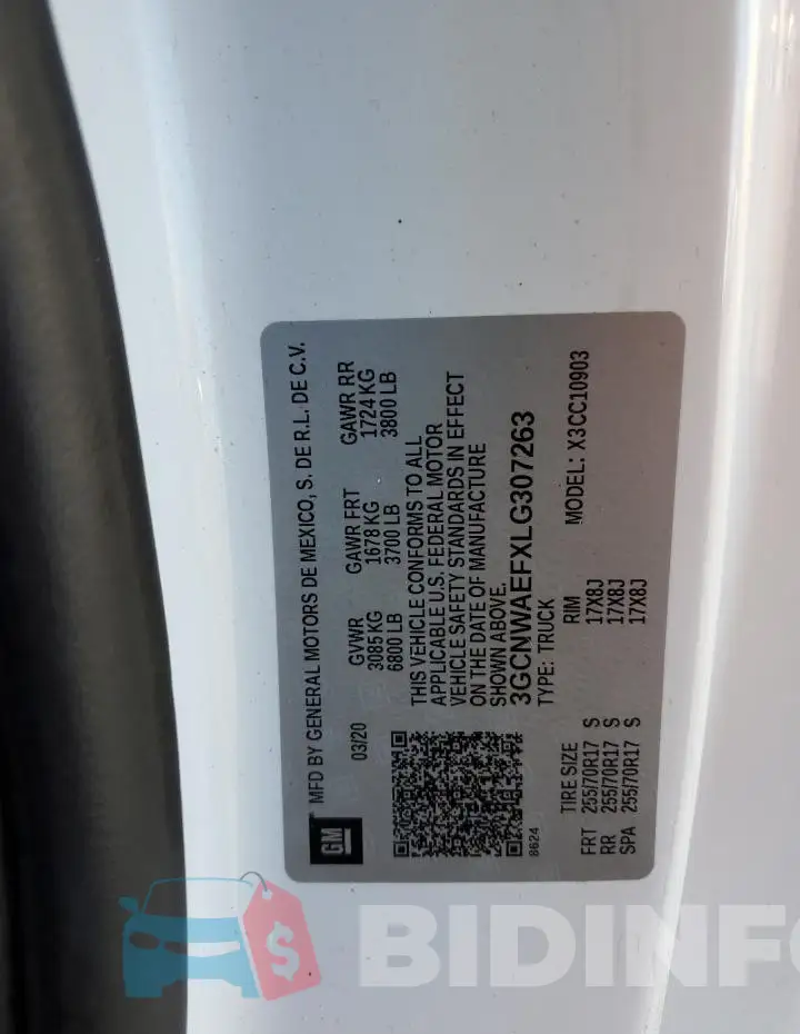 3GCNWAEFXLG307263 Photo# 12