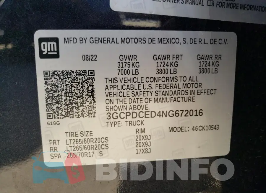 3GCPDCED4NG672016 Photo# 13