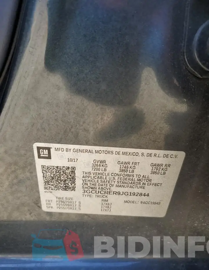 3GCUCRER9JG192844 Photo# 12