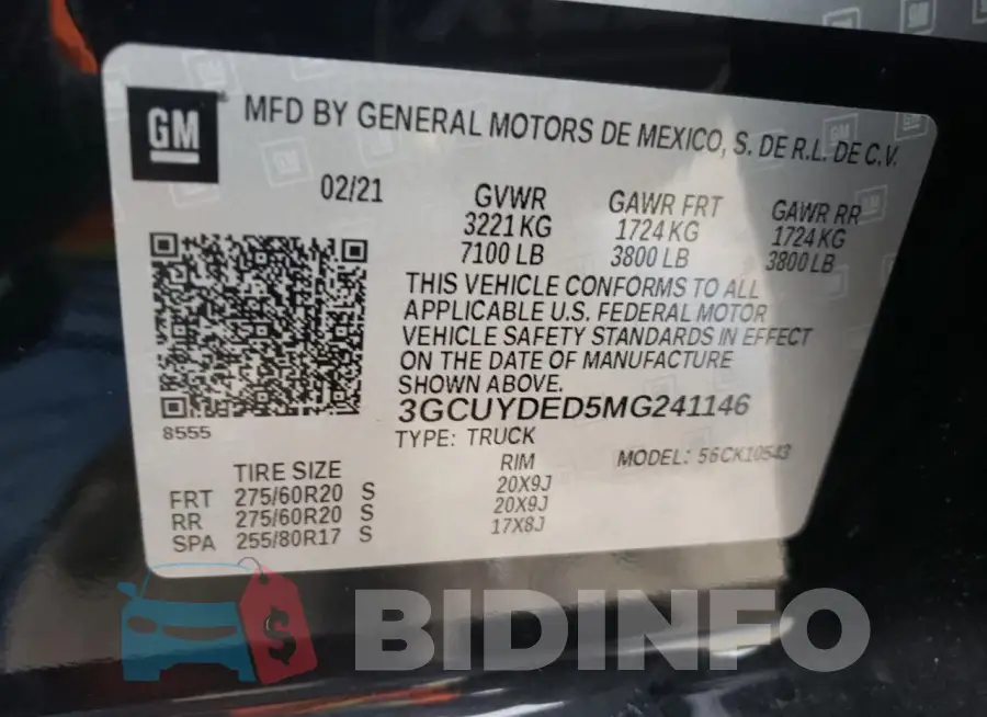 3GCUYDED5MG241146 Photo# 12