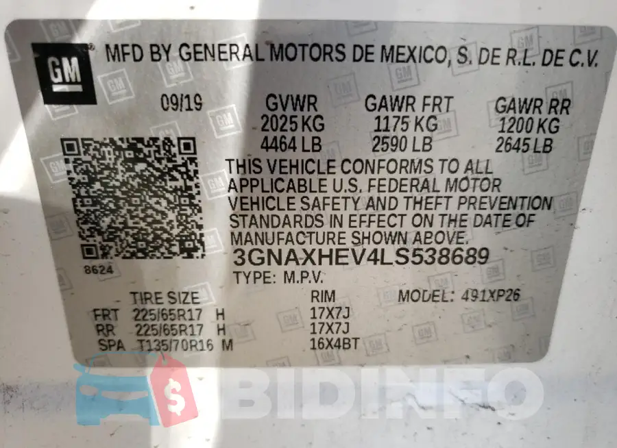 3GNAXHEV4LS538689 Photo# 13