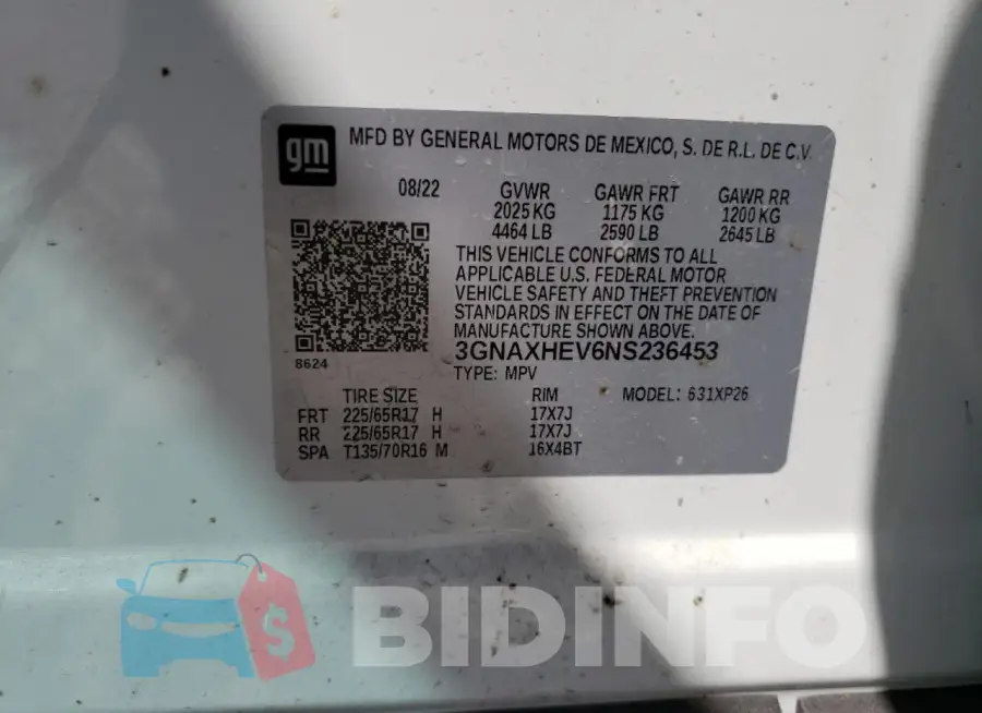 3GNAXHEV6NS236453 Photo# 13