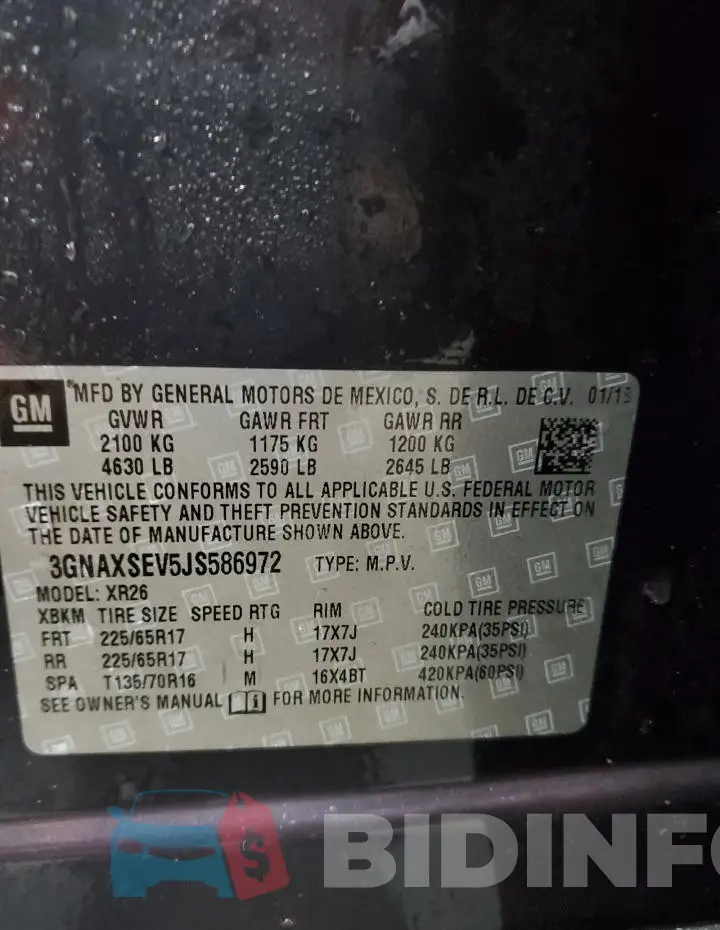 3GNAXSEV5JS586972 Photo# 12