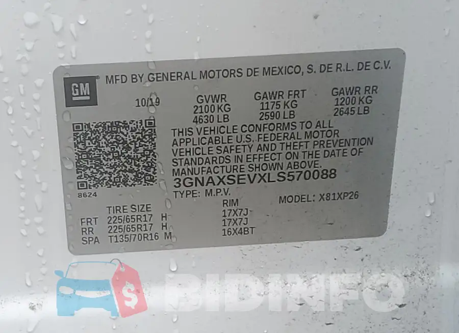 3GNAXSEVXLS570088 Photo# 12