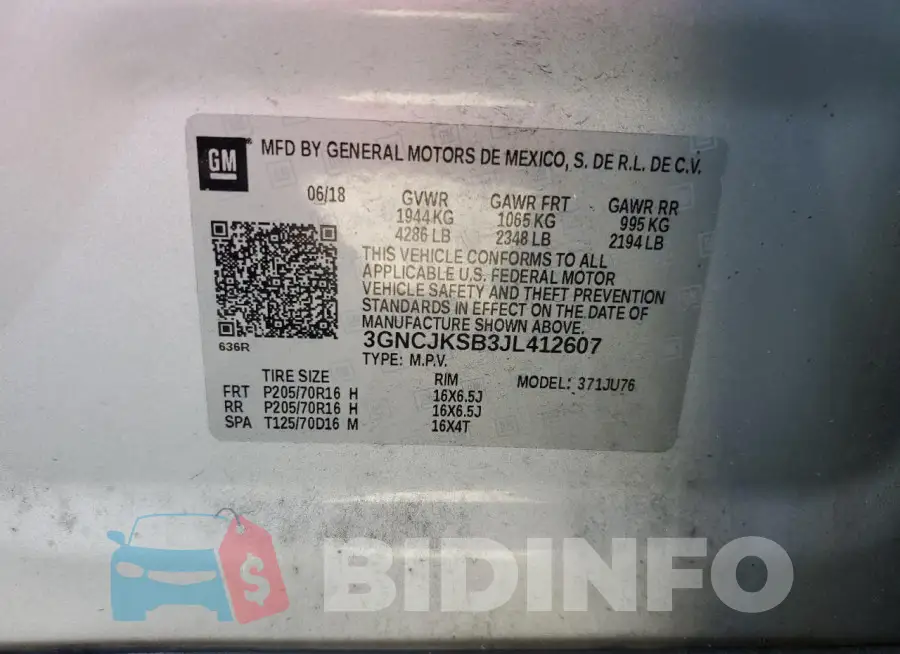 3GNCJKSB3JL412607 Photo# 13