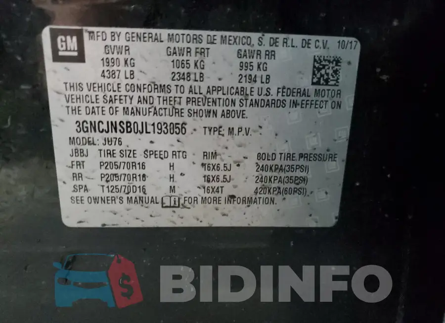 3GNCJNSB0JL193056 Photo# 14
