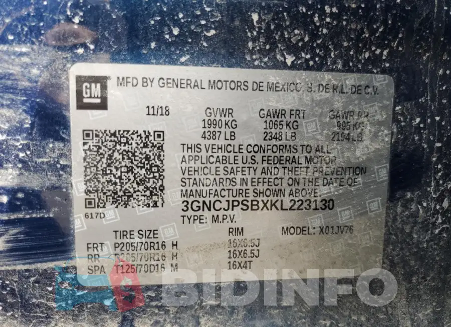 3GNCJPSBXKL223130 Photo# 14