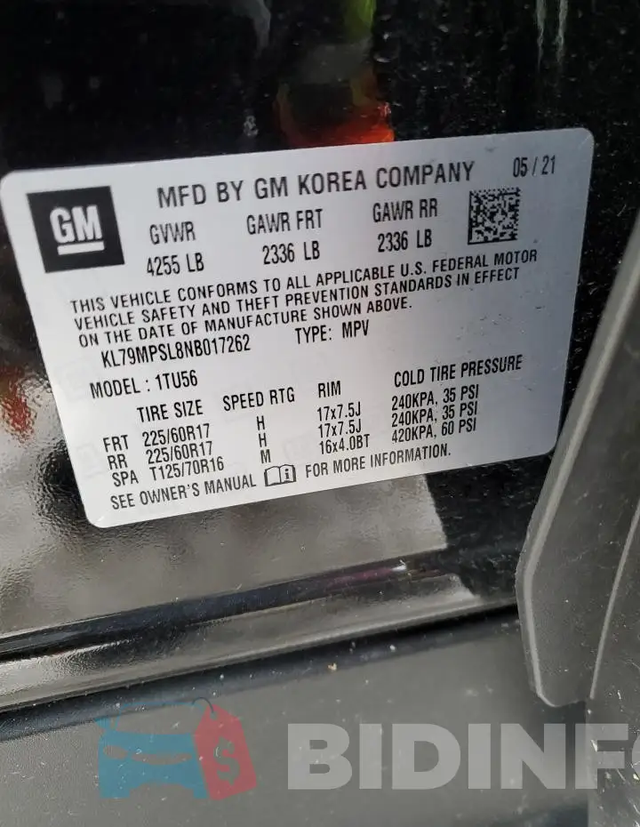 KL79MPSL8NB017262 Photo# 12