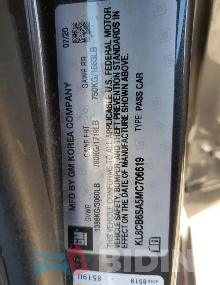 KL8CB6SA5MC706619 Photo# 12