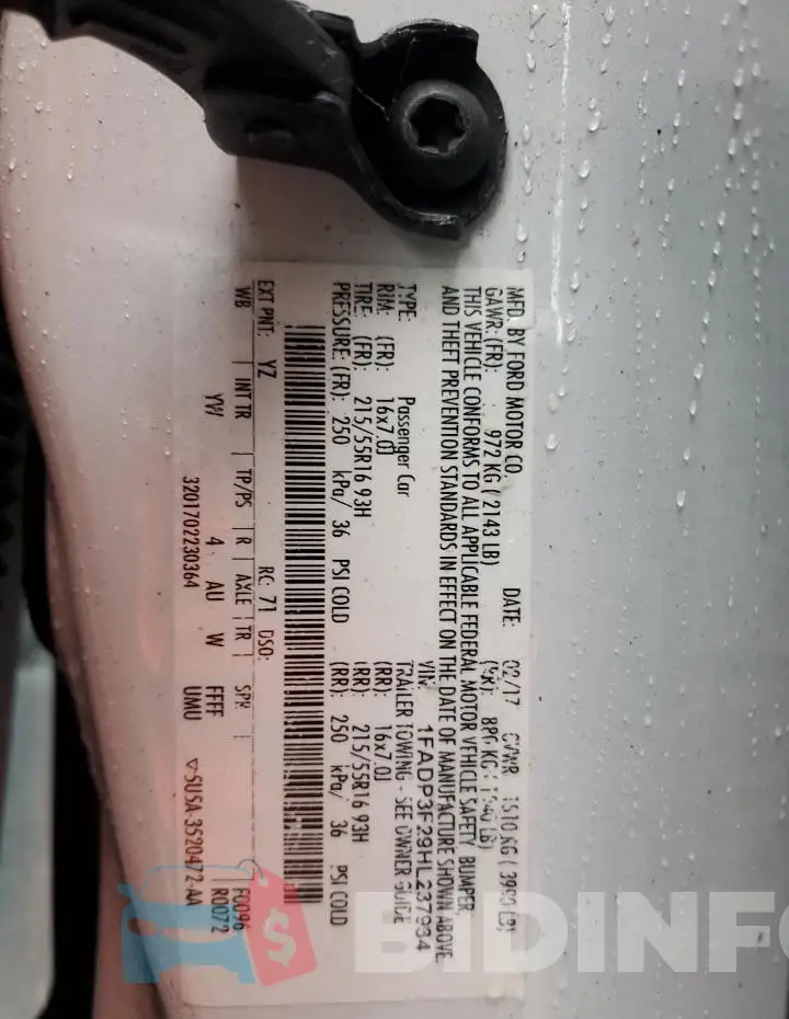 1FADP3F29HL237934 Photo# 12