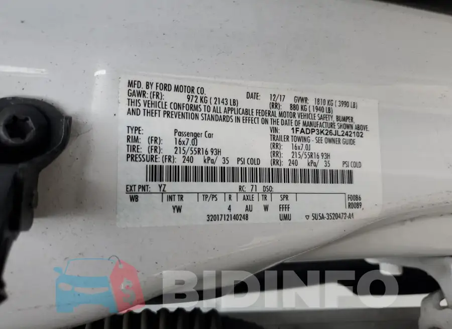 1FADP3K26JL242102 Photo# 13