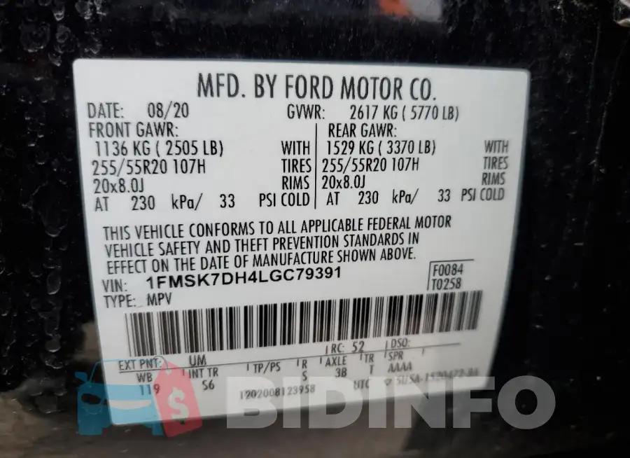 1FMSK7DH4LGC79391 Photo# 13