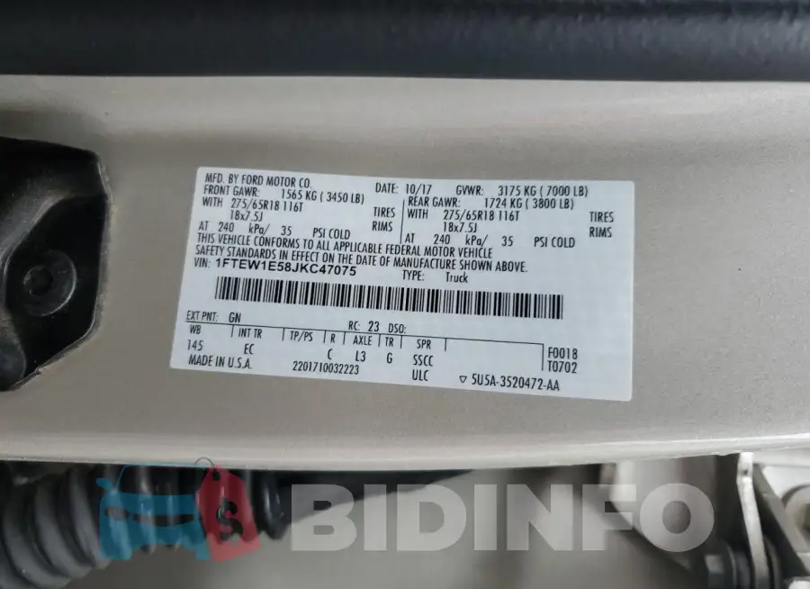 1FTEW1E58JKC47075 Photo# 12