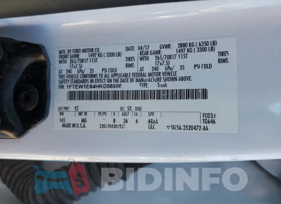 1FTEW1E84HKD58906 Photo# 12