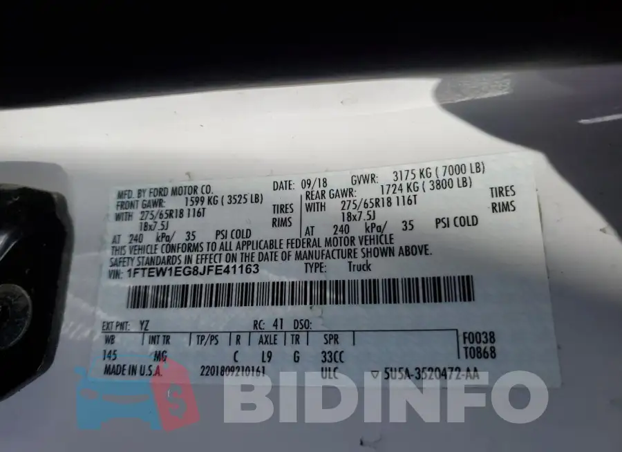 1FTEW1EG8JFE41163 Photo# 12