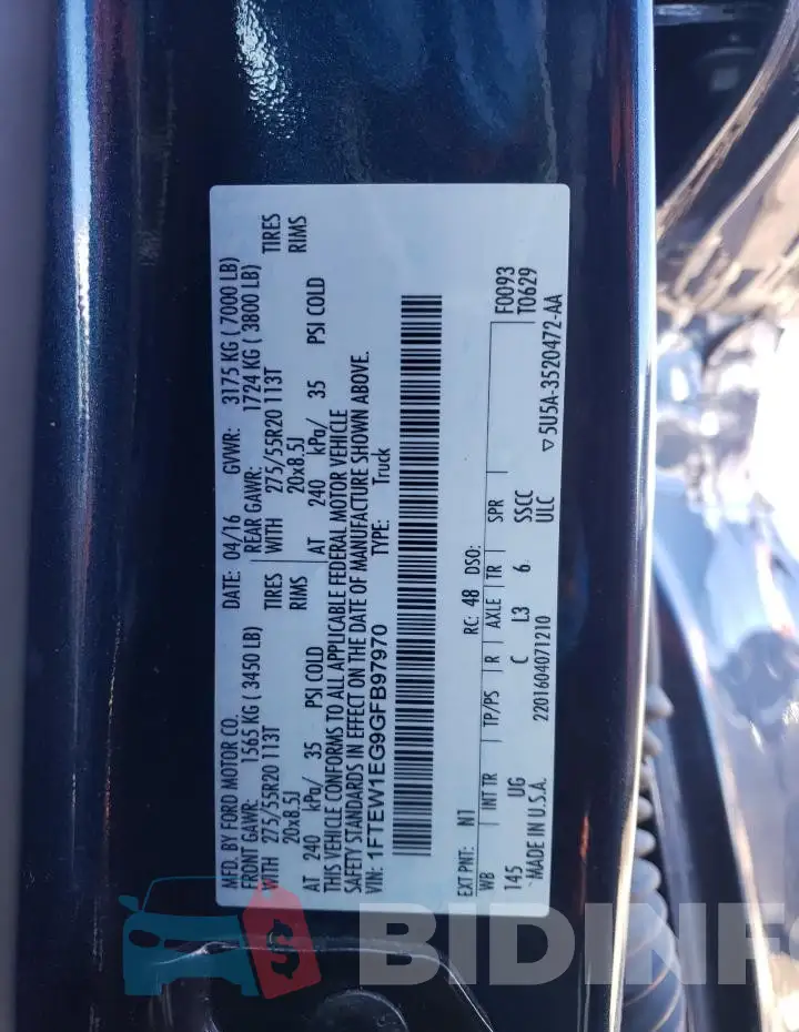 1FTEW1EG9GFB97970 Photo# 12
