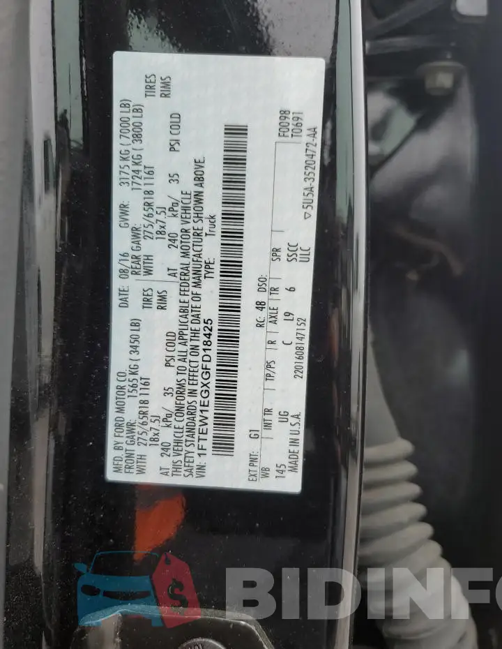 1FTEW1EGXGFD18425 Photo# 12
