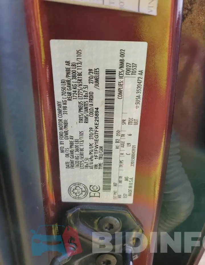 1FTFW1EG7FKE25894 Photo# 12