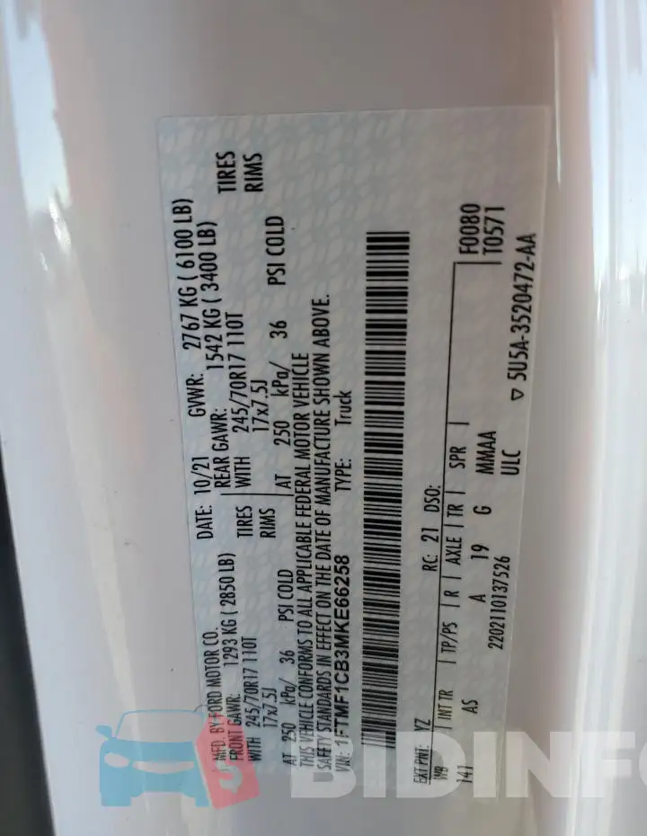 1FTMF1CB3MKE66258 Photo# 13