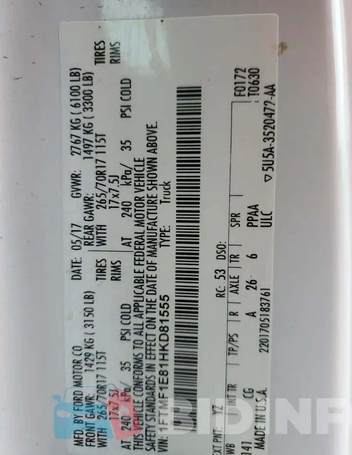 1FTMF1E81HKD81555 Photo# 12