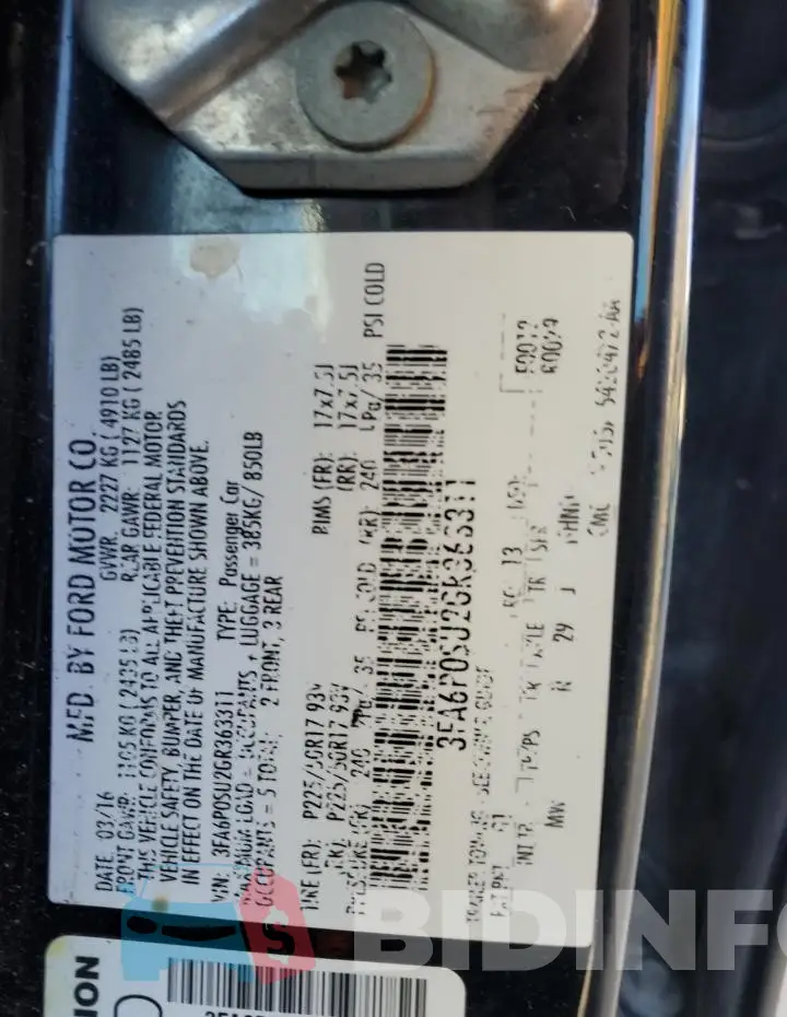 3FA6P0SU2GR363311 Photo# 12