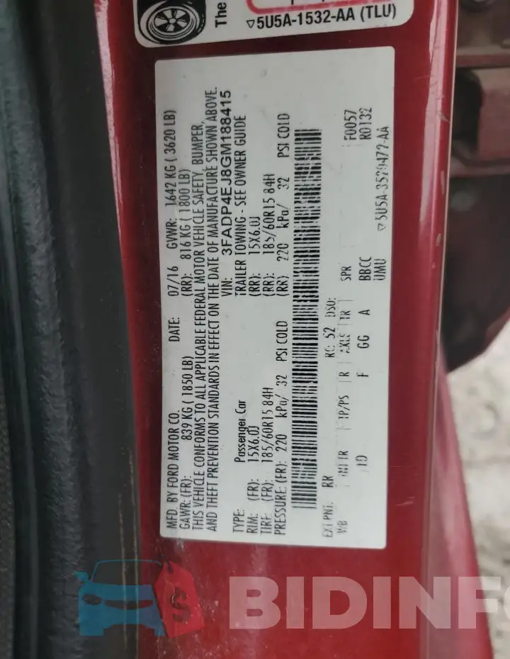 3FADP4EJ8GM188415 Photo# 12