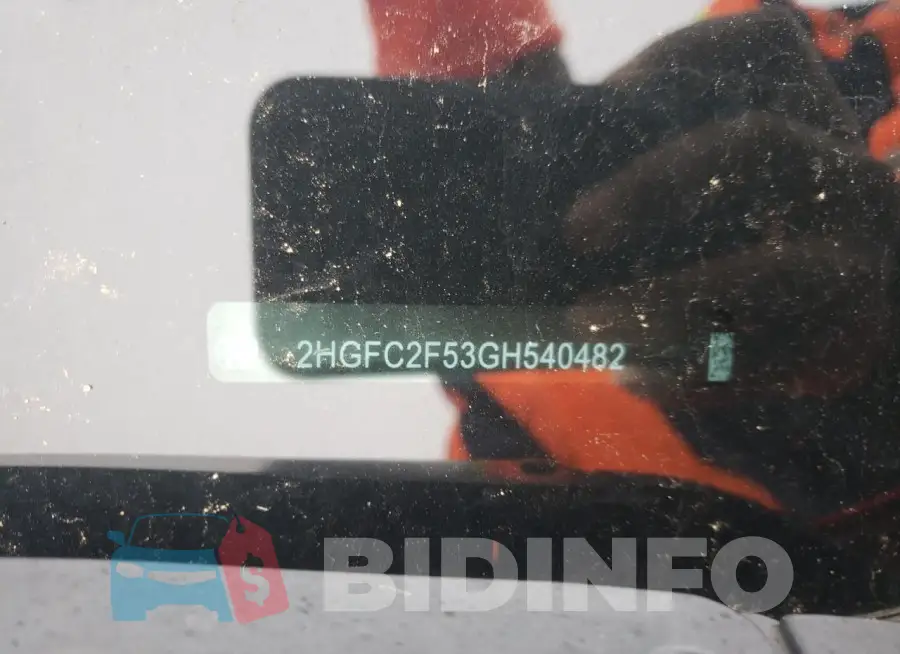 2HGFC2F53GH540482 Photo# 13