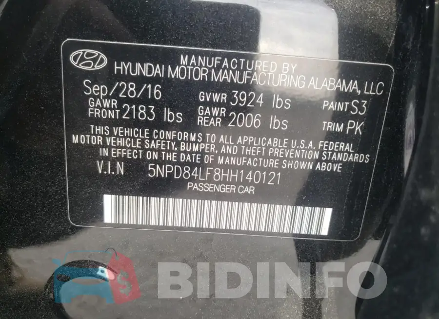 5NPD84LF8HH140121 Photo# 13