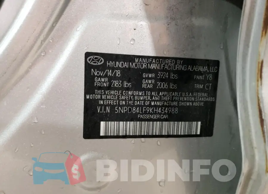 5NPD84LF9KH434988 Photo# 12