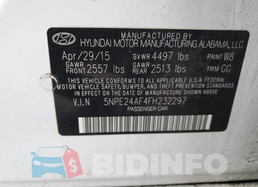 5NPE24AF4FH232297 Photo# 12