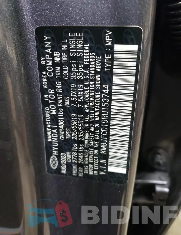 KM8JFCD19RU153744 Photo# 13