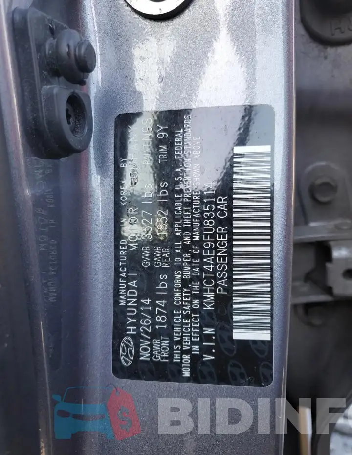 KMHCT4AE9FU835114 Photo# 12