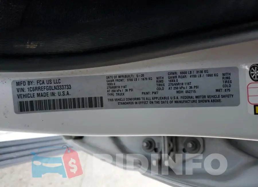 1C6RREFG0LN333733 Photo# 12