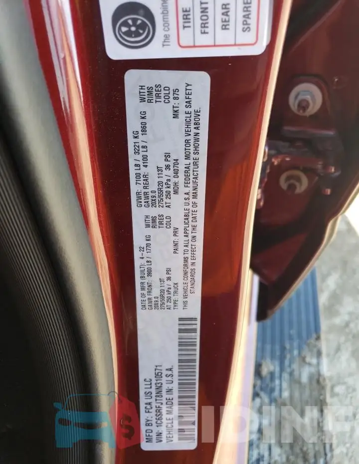 1C6SRFJT8NN310571 Photo# 12