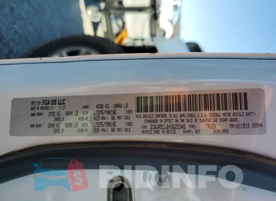 3C6UR5CL6HG625348 Photo# 13