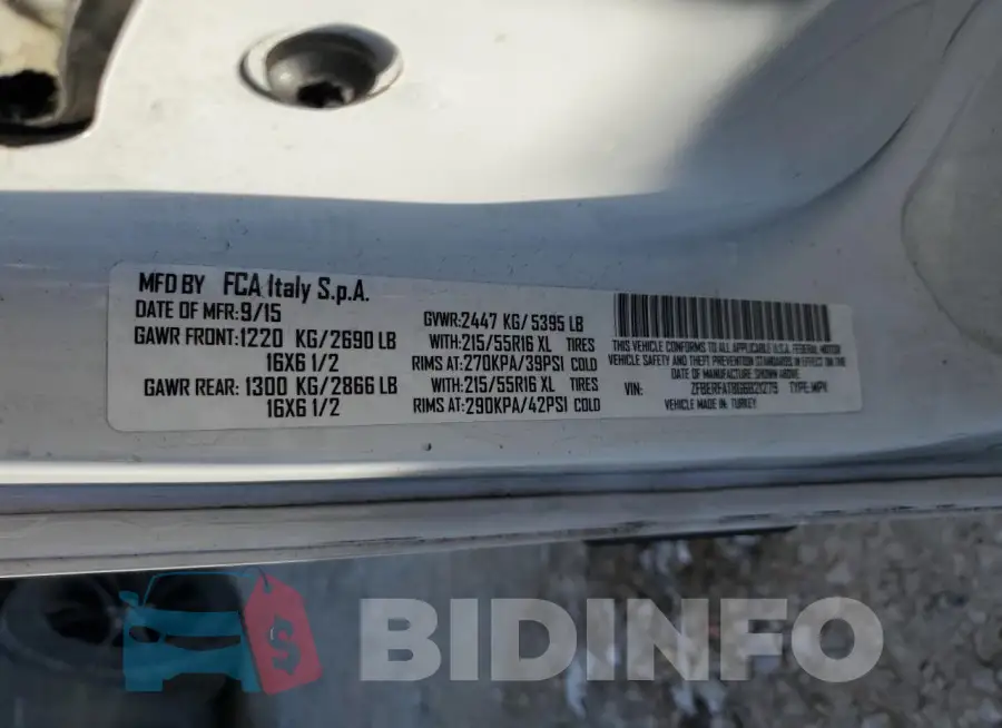 ZFBERFAT8G6B21279 Photo# 12