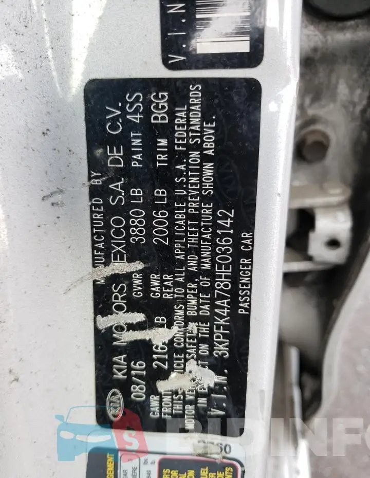 3KPFK4A78HE036142 Photo# 12