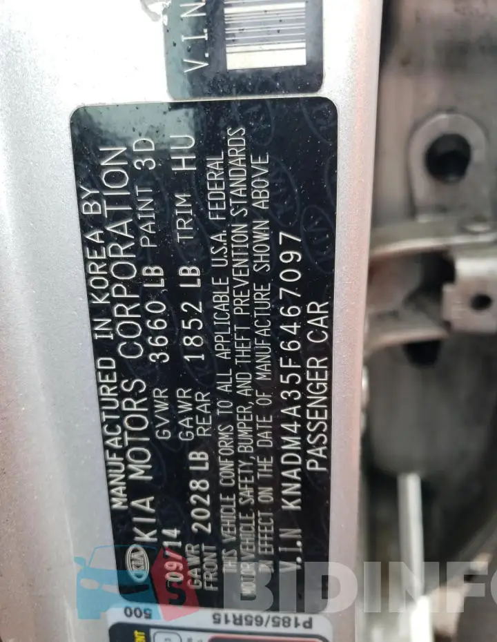 KNADM4A35F6467097 Photo# 12