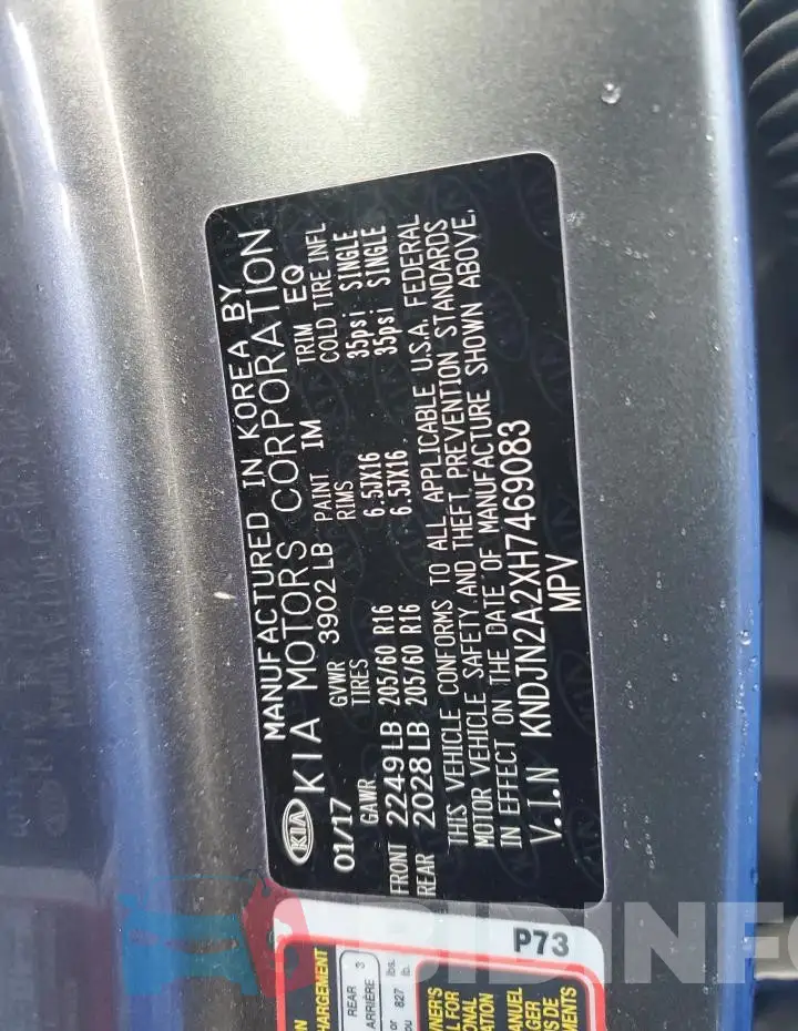 KNDJN2A2XH7469083 Photo# 13
