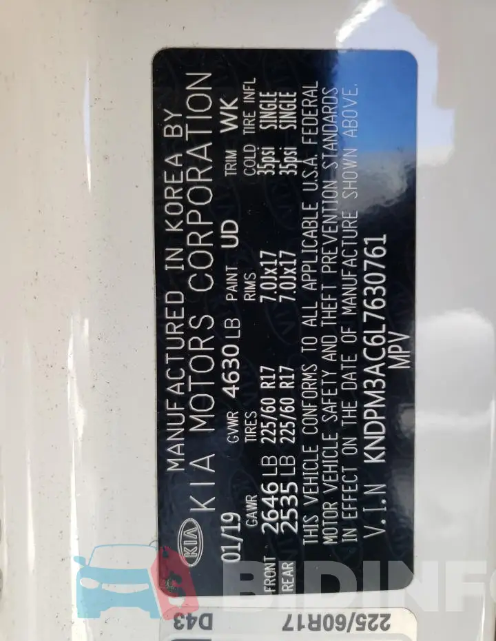 KNDPM3AC6L7630761 Photo# 14