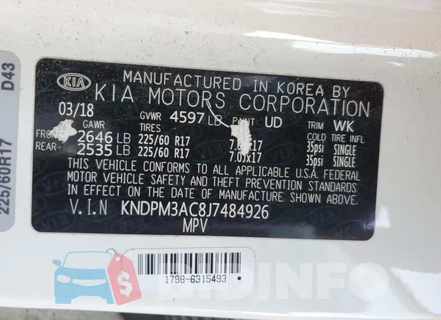 KNDPM3AC8J7484926 Photo# 13