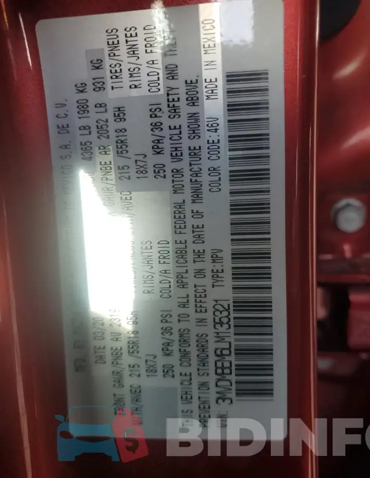 3MVDMBEM6LM135321 Photo# 13