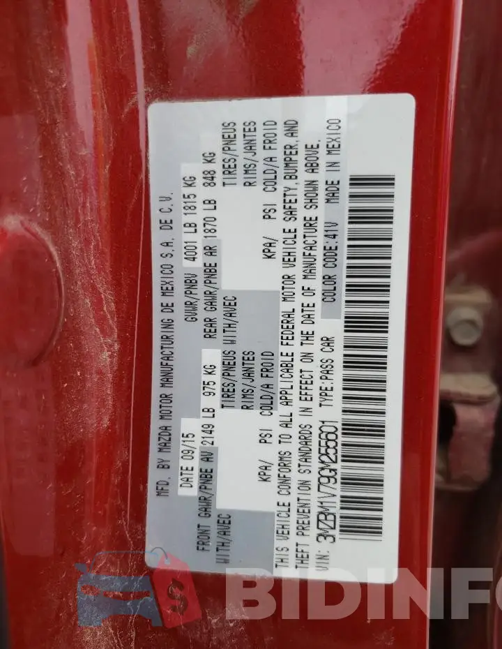 3MZBM1V79GM255601 Photo# 13