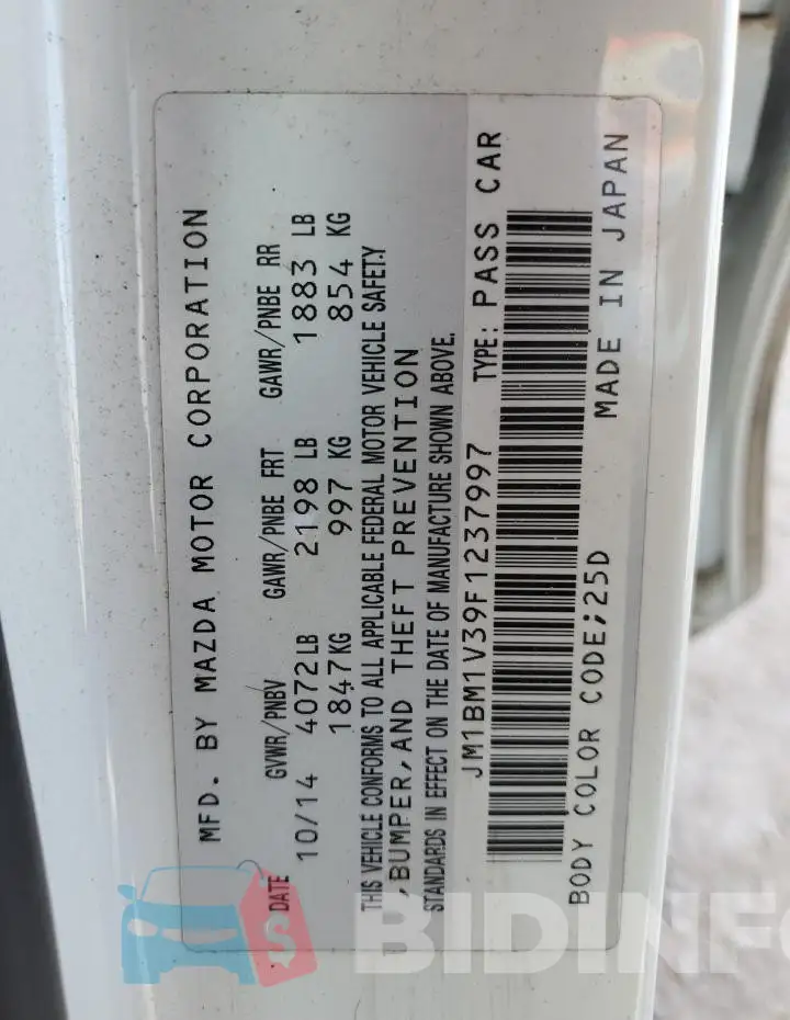 JM1BM1V39F1237997 Photo# 12
